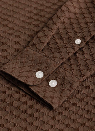 SNITCH Ludvig Light Brown Textured Shirts 