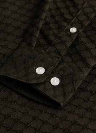 SNITCH Ludvig Olive Textured Shirts 