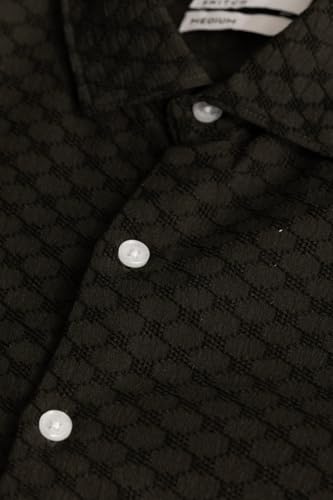 SNITCH Ludvig Olive Textured Shirts 