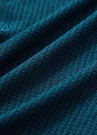 SNITCH Men's Casual Shirt | Slim Fit Full Sleeve Classic Collar Textured Design | Premium Polyester Blend & Lightweight Fabric for Everyday Wear | Teal 