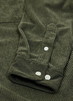 SNITCH Men's Casual Shirt | Slim Fit Long Sleeve Button Down Collar Solid Pattern | 100% Polyester Textured Fabric, Machine Washable | Olive Green 