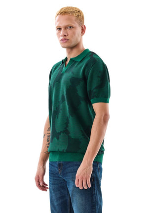 SNITCH Men's Polo T-Shirt | Self-Design Pattern | 100% Cotton Fabric, Regular Fit & Breathable Material | Casual Wear & Streetwear 