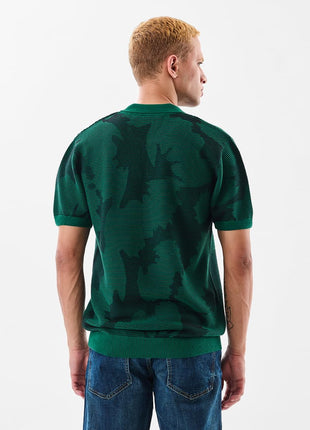 SNITCH Men's Polo T-Shirt | Self-Design Pattern | 100% Cotton Fabric, Regular Fit & Breathable Material | Casual Wear & Streetwear 