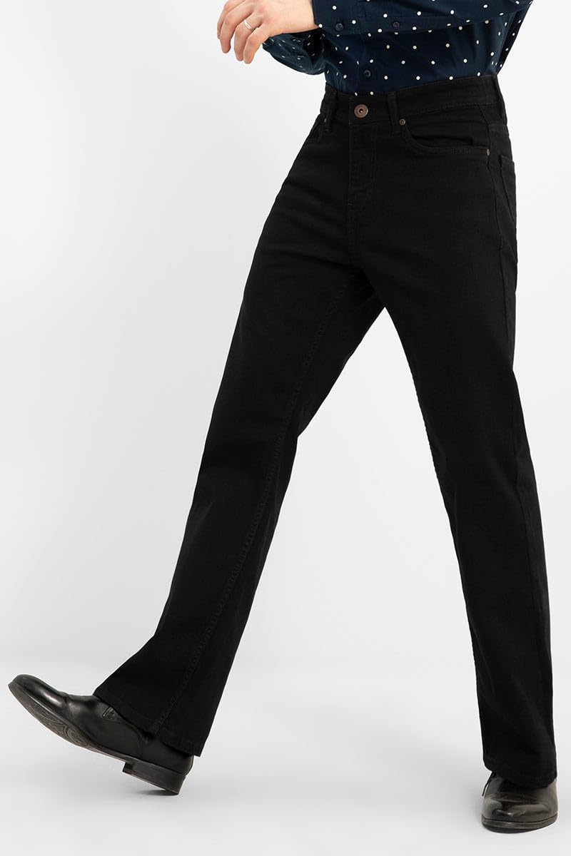 SNITCH Original Bootcut Denim for Men (Black, 34) 