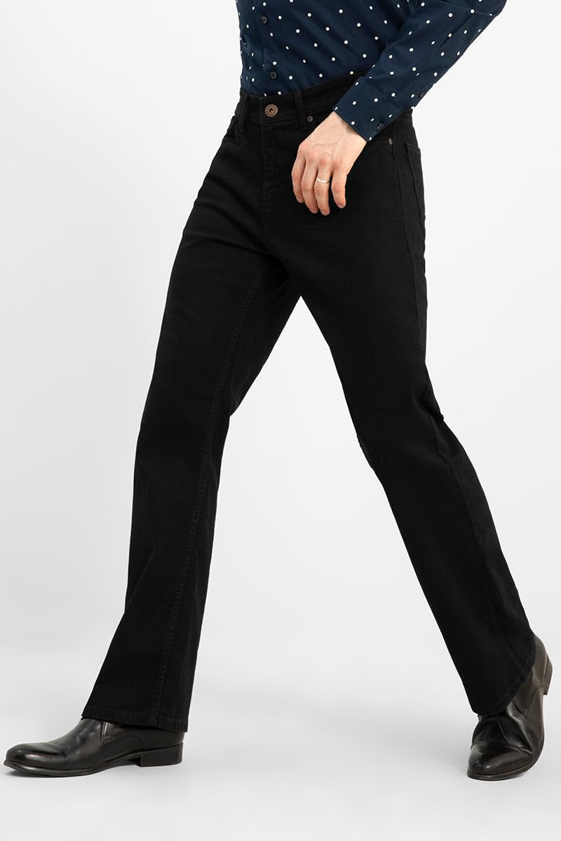 SNITCH Original Bootcut Denim for Men (Black, 34) 