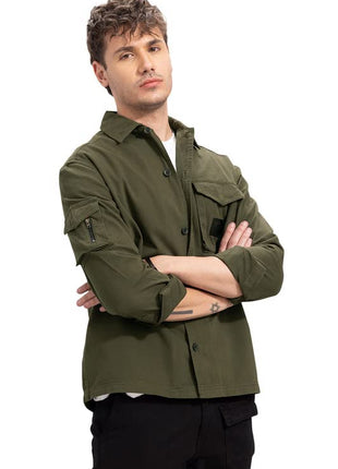 SNITCH Roxie Olive Overshirt Cotton Slim Fit Shirt|Anti-Dust|Coin Pocket |Two Patch Pocket |Comfort Stretch 