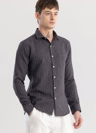 SNITCH Solstice Grey Stripe Shirt 