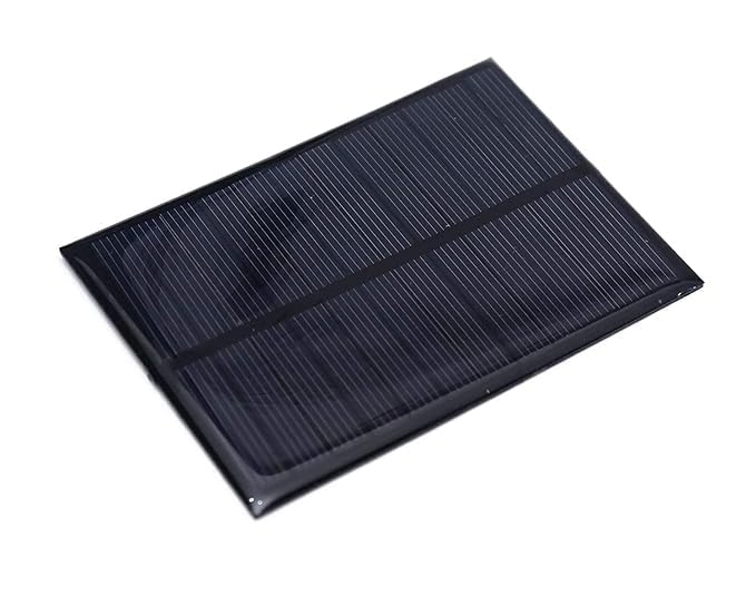 SP Electron Pack of 1 Pcs 99mm X 69mm 6v 180mah Rectangle Shape Polycrystalline Mini Epoxy Solar Panels with Alligator Clip 