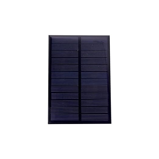 SP Electron Pack of 1 Pcs 99mm X 69mm 6v 180mah Rectangle Shape Polycrystalline Mini Epoxy Solar Panels with Alligator Clip 