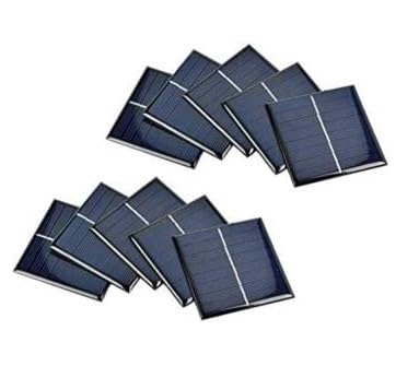 SP Electron Square Shape Mini Solar Panel 6V-100 mAh (70 x 70 x 03 mm) for DIY (Pack of 10) 