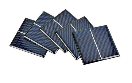 SP Electron Square Shape Mini Solar Panel 6V-100 mAh (70 x 70 x 03 mm) for DIY (Pack of 10) 