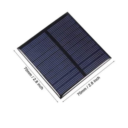 SP Electron Square Shape Mini Solar Panel 6V-100 mAh (70 x 70 x 03 mm) for DIY (Pack of 10) 