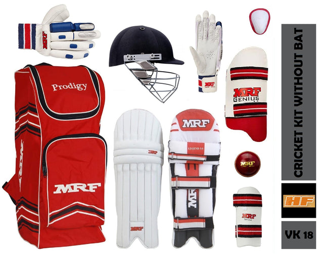 SQ SPORTS Grand Edition (Genius) VK-18 Virat Kolhi Complete Cricket Kit (Full Size (Ideal for 15-22 Years) Without BAT) 