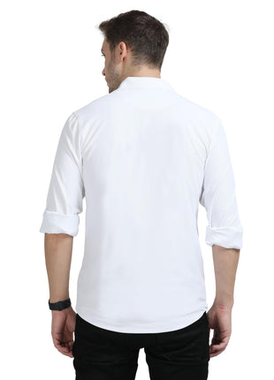 STELLERS Men's Premium Full Sleeve Shirt | Feather Touch Feel| Regular Fit| Odour Resistant| Anti-Static| Wrinkle Free| Quick Dry | Stretchable| Lightweight| Sweat-Proof White 