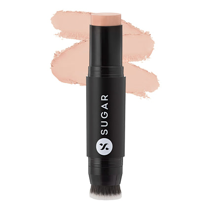 SUGAR Cosmetics Ace Of Face Foundation Stick with In-Built Brush | Lasts 24hrs | Full Coverage Foundation for Women | 12gm - 15 Cappuccino 