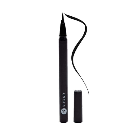 SUGAR Cosmetics Arrested For Overstay 100% Waterproof Eyeliner | Matte Finish - 01 I'll Be Black (Black Eyeliner) 