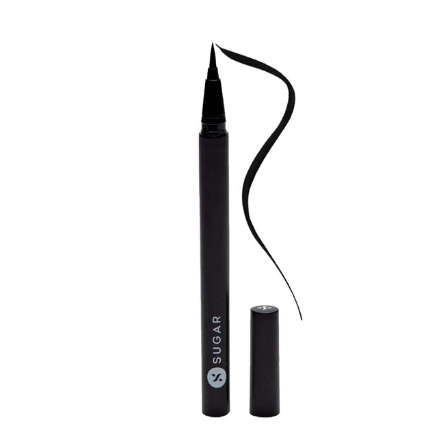 SUGAR Cosmetics Arrested For Overstay 100% Waterproof Eyeliner | Matte Finish - 01 I'll Be Black (Black Eyeliner) 