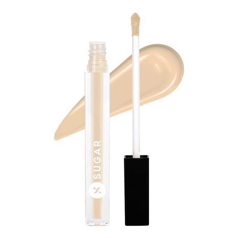 SUGAR Cosmetics Auto Correct Creaseless Matte Cream For All Skin Typesy Full Coverage Concealer (Golden Undertone) - 12 Con Leche (For Light Skin Tone) 