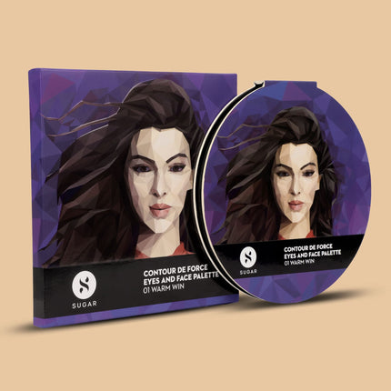 SUGAR Cosmetics Contour De Force Eyes And Face Palette | Pigmented, Long- lasting & Smudgeproof | Includes Blush, Bronzer, Highlighter and 6 Eyeshadow shades - 01 Warm Win | 20.3 gm 