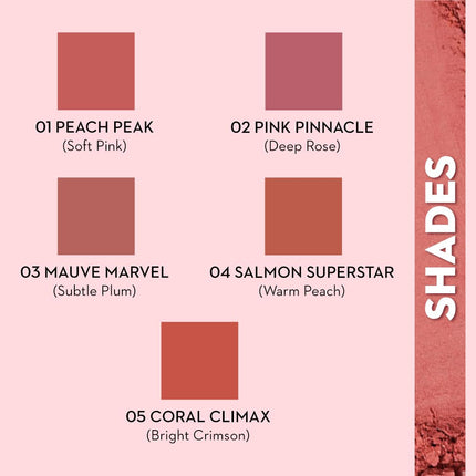 SUGAR Cosmetics Contour De Force Mini Blush for Face | Face Blusher for Face Makeup | Smooth Texture | Matte & Blendable | Paraben & Cruelty Free | 4gm | Salmon Superstar (Warm Peach Blush) 