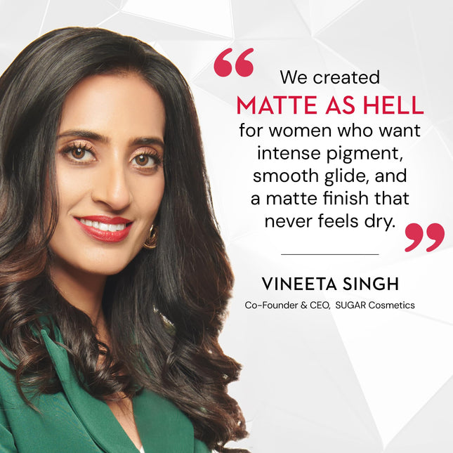 SUGAR Cosmetics Matte as Hell Crayon Lipsticks for Women | Lasts Up To 8+ Hours | Lip Crayon with Sharpener | 2.8gm - 16 Claire Underwood 