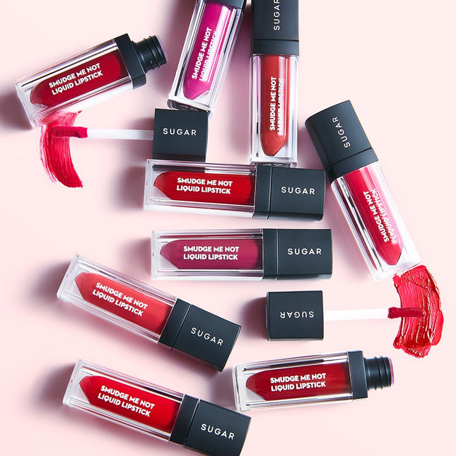 SUGAR Cosmetics Smudge Me Not Liquid Lipsticks for Women | Transferproof & Waterproof | Lasts 12+ Hours | Matte Lipstick | 4.5ml - 21 Aubergine Queen (Blackened Burgundy) 