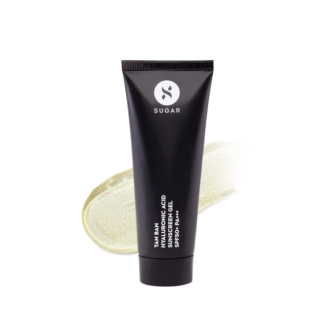 SUGAR Cosmetics Tan Ban Hyaluronic Acid Sunscreen SPF50+ PA+++ Gel |All Skin Non Greasy | Light Weight Formula | 50ml 
