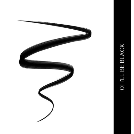 SUGAR Cosmetics Wingman Waterproof Matte Finish Microliner | Liquid Eyeliner | Flexi-Tip Applicator | Pen Eyeliner | Lasts Upto 12 Hrs | Smudgeproof & Transferproof | 1.6ml - 01 I'Ll Be Black 