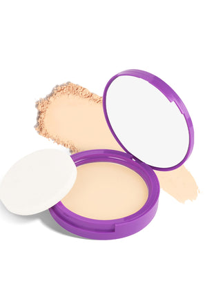 SUGAR POP Longwear Matte Compact | For Fair To Medium Skin Tone | Packed with Castor Oil & Vitamin E | UV Protection, Pore Minimizing | Medium Coverage | 9gm - 02 Beige 