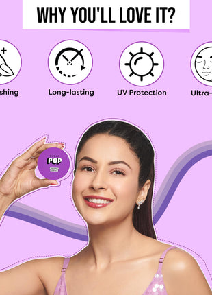 SUGAR POP Longwear Matte Compact | For Fair To Medium Skin Tone | Packed with Castor Oil & Vitamin E | UV Protection, Pore Minimizing | Medium Coverage | 9gm - 02 Beige 