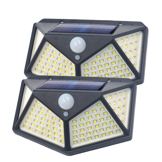 SUNET 100-LED Motion Sensor Outdoor Light IP65 Waterproof Wireless Led Solar Outdoor Lights Bright for Backyard Garden Fence Patio Front Door Garage Deck Pathway Porch 