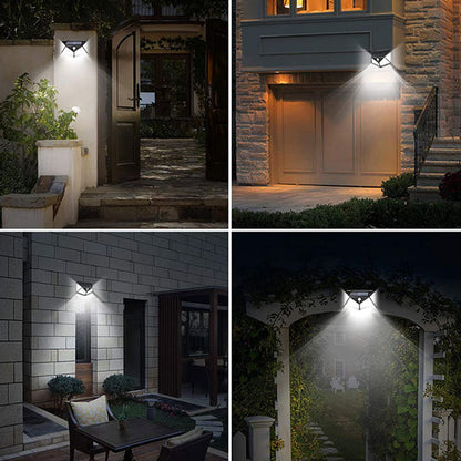 SUNET 100-LED Motion Sensor Outdoor Light IP65 Waterproof Wireless Led Solar Outdoor Lights Bright for Backyard Garden Fence Patio Front Door Garage Deck Pathway Porch 