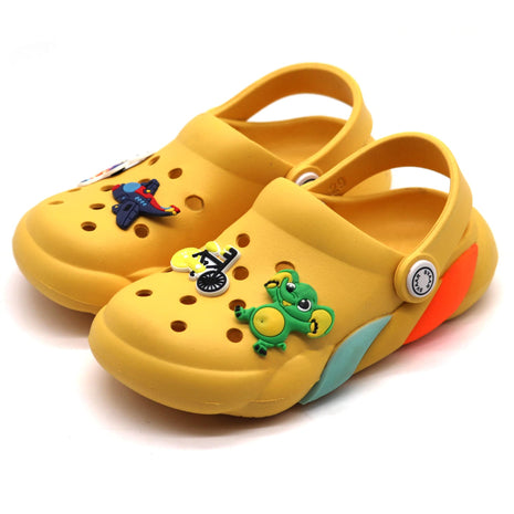 SVAAR Slingback Clog Shoes for Boys & Girls || Indoor & Outdoor Sandals Clogs for Kids with 4 Cartoon Charm 
