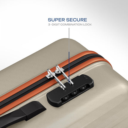 Safari Astra Neo 8 Wheels 76cm Large size Check-in Trolley Bag, Hard Case Polycarbonate, 360 Degree Wheeling Luggage for Men & Women, Travel Bag, Suitcase for Travel, Trolley Bag for Travel, Champagne 