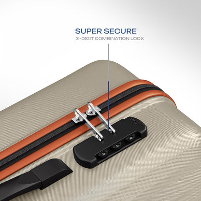 Safari Astra Neo 8 Wheels 76cm Large size Check-in Trolley Bag, Hard Case Polycarbonate, 360 Degree Wheeling Luggage for Men & Women, Travel Bag, Suitcase for Travel, Trolley Bag for Travel, Champagne 