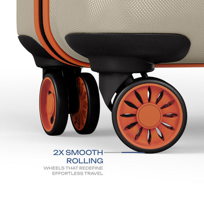 Safari Astra Neo 8 Wheels 76cm Large size Check-in Trolley Bag, Hard Case Polycarbonate, 360 Degree Wheeling Luggage for Men & Women, Travel Bag, Suitcase for Travel, Trolley Bag for Travel, Champagne 