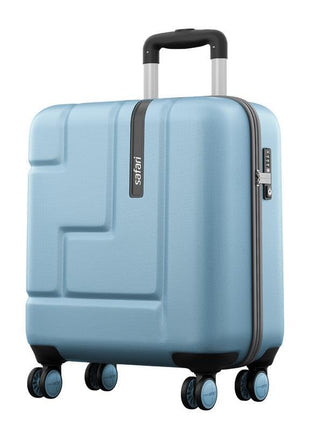 Safari Aviator 50 cm Cabin Overnighter Laptop Trolley Bag, Hard Case Polycarbonate, TSA Lock, 8 Wheels 360 Degree Wheeling Carry on Luggage, Suitcase for Travel, Trolley Bags for Travel, Pearl Blue 