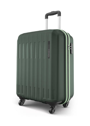 Safari Genius Alley 55cm Cabin Trolley Bag Hard Case Polypropylene, 4 Spinner Wheels, 360 Degree Wheeling Carry on Luggage, Travel Bag, Suitcase for Travel, Trolley Bags for Travel, Deep Forrest 