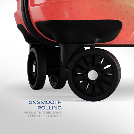 Safari Matrix 8 Wheels 55cm Cabin Size Trolley Bag, Hard Case Polycarbonate, 360 Degree Wheeling Small Carry-on Luggage, Suitcase for Travel, Trolley Bags for Travel, Printed 