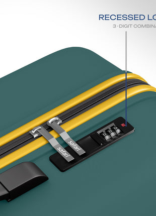 Safari Pentagon Neo 8 Wheels 66Cm Medium Checkin Trolley Bag Hard Case Polypropylene, 360 Degree Wheeling Luggage, Travel Bag, Suitcase for Travel, Trolley Bags for Travel, Sage Green 