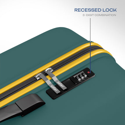 Safari Pentagon Neo 8 Wheels 66Cm Medium Checkin Trolley Bag Hard Case Polypropylene, 360 Degree Wheeling Luggage, Travel Bag, Suitcase for Travel, Trolley Bags for Travel, Sage Green 