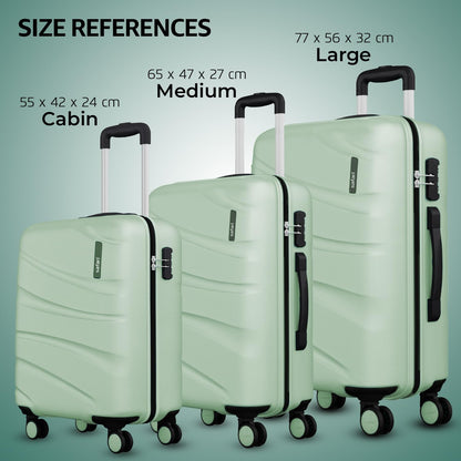 Safari Persia 8 Wheels 65cm Medium Checkin Trolley Bag Hard case Polycarbonate 360 Degree Wheeling System Luggage, Travel Bag, Suitcase for Travel, Trolley Bags for Travel, Jade Green 