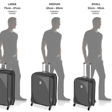 Safari Polyproplyene Hard Shell Cairo 8 Wheels, 5 Years Warranty (Cabin & Check-in) Trolley Spinner Luggage Set of 3, 55Cm, 66Cm & 75Cm, Small, Medium, Large (SAGE Green) 