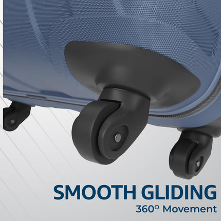 Safari Ray 55 Cms & 67 Cms Trolley Bag Hard Case Polycarbonate 4 Wheels 360 Degree Wheeling System Luggage, Travel Bag, Suitcase for Travel, Trolley Bags for Travel, Midnight Blue 