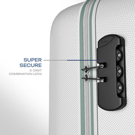 Safari Ray Neo 8 Wheels 77cm Large Size Check-in Trolley Bag, Hard Case Polycarbonate 360 Degree Wheeling Luggage for Men & Women, Travel Bag, Suitcase for Travel, Trolley Bags for Travel, Cloud Grey 