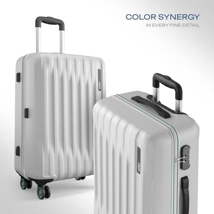 Safari Ray Neo 8 Wheels 77cm Large Size Check-in Trolley Bag, Hard Case Polycarbonate 360 Degree Wheeling Luggage for Men & Women, Travel Bag, Suitcase for Travel, Trolley Bags for Travel, Cloud Grey 