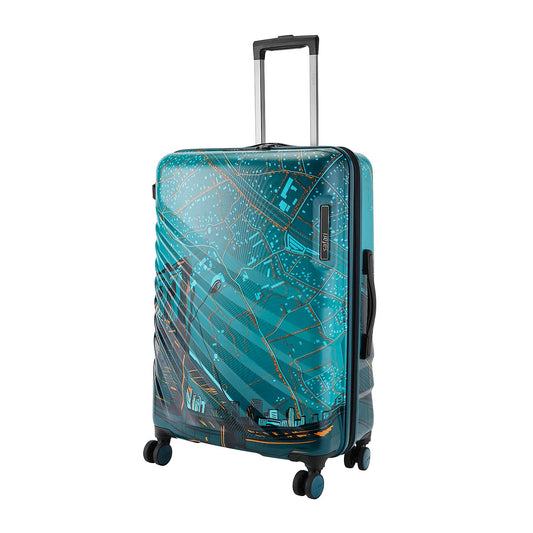 Safari Select Brooklyn 55 Cms Cabin Trolley Bag Hard Case Polycarbonate 8 Wheels with 360 Degree Rotation, Recessed TSA Lock, Anti-Theft Zipper, Trolley Bags for Travel, Suitcase for Travel, Teal 