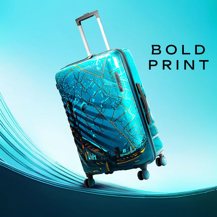 Safari Select Brooklyn 55 Cms Cabin Trolley Bag Hard Case Polycarbonate 8 Wheels with 360 Degree Rotation, Recessed TSA Lock, Anti-Theft Zipper, Trolley Bags for Travel, Suitcase for Travel, Teal 