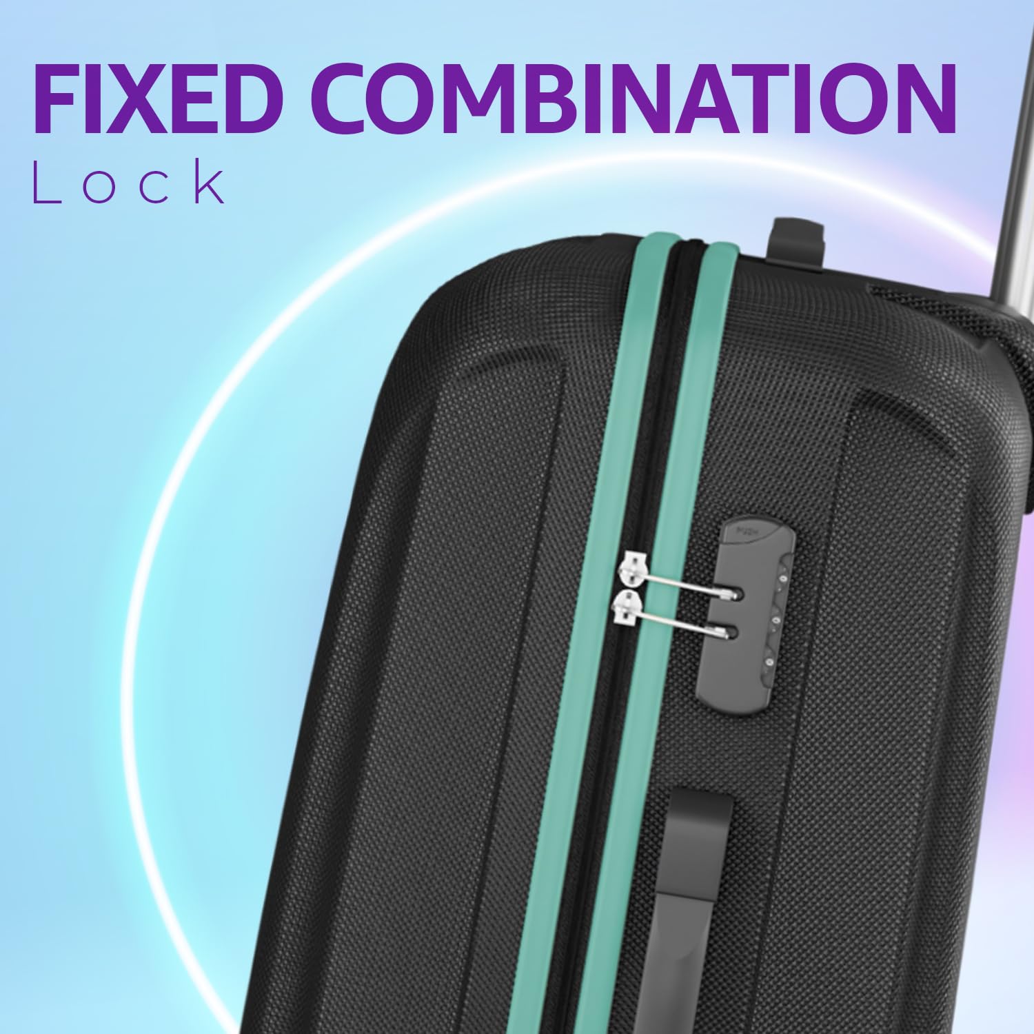 Safari Thorium Neo 8 Wheels 55 Cm Small Cabin Trolley Bag Hard Case Polycarbonate 360 Degree Wheeling System Luggage, Trolley Bags for Travel, Suitcase for Travel, Black 