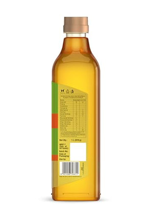 Saffola Cold Pressed Mustard Oil Omega 3 Cholesterol Support 1L Pack of 3 